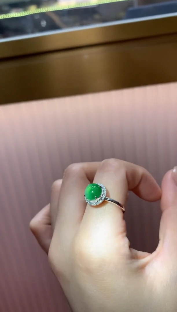 【闪购商品】翡翠戒指18K金镶嵌|不退不换
