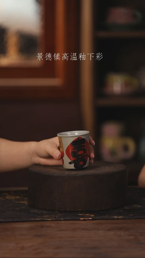 陶瓷景德镇高温釉下手绘陶瓷062
