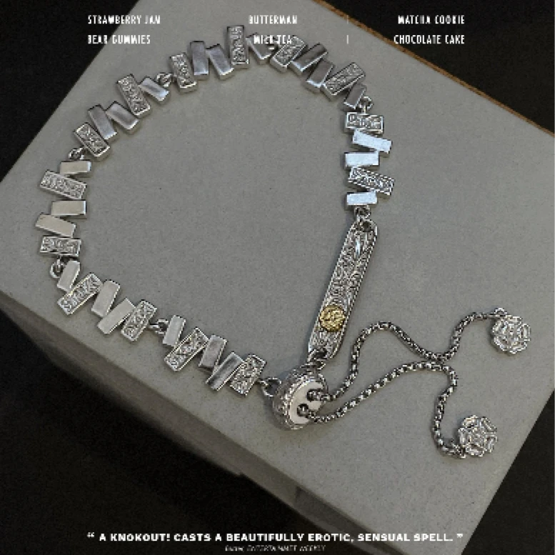 925银手镯 S05130 <守护>唐草方块风琴开口手镯风琴手链