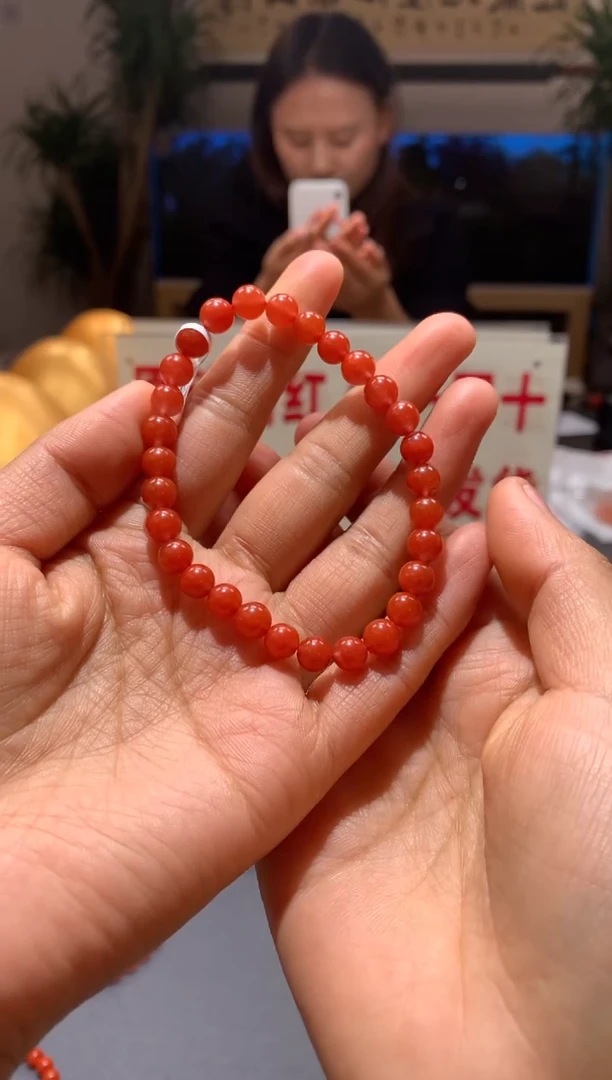 【闪购商品】南红玛瑙手串未镶嵌6mm冰红单圈手串