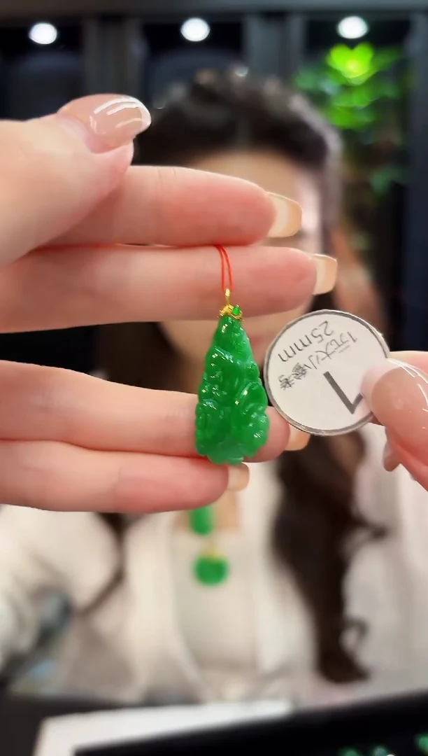 吊坠(不含链)18K金镶嵌翡翠 缅料A货/支持复检/一件