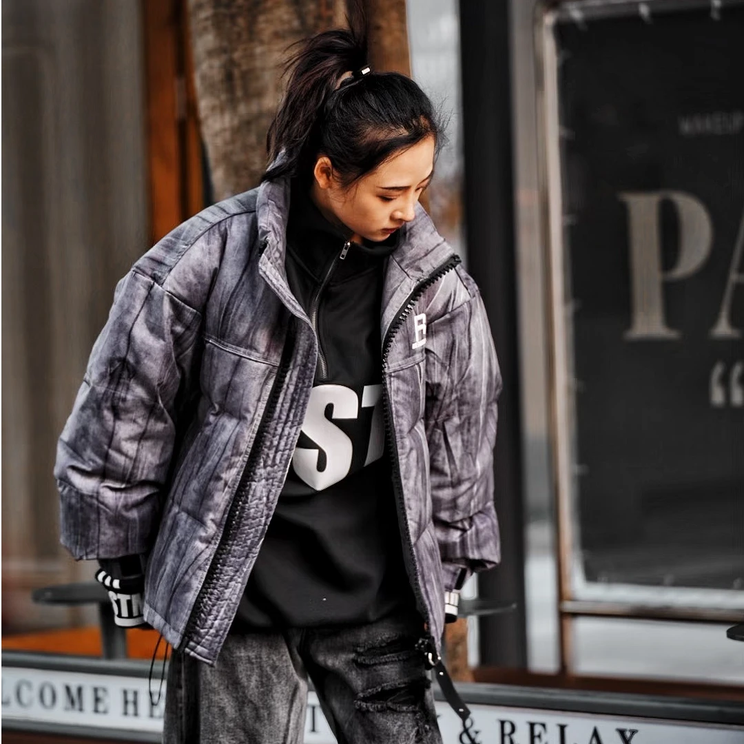 羽绒服重磅皮衣棉男女加厚保暖冬季潮牌外套情侣夹克