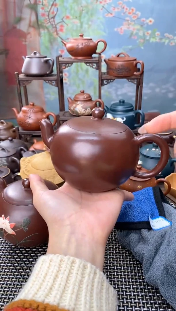 茶壶紫砂紫泥一粒珠350cc