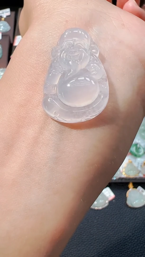 翡翠未镶嵌吊坠(不含链)财神爷吊坠