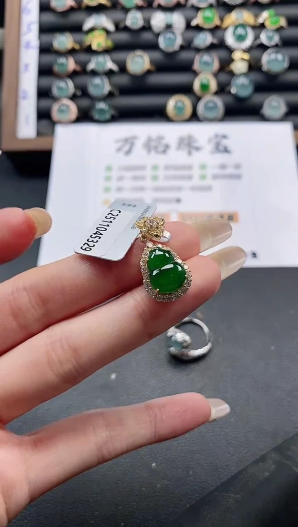 银S925镶嵌戒指翡翠51151