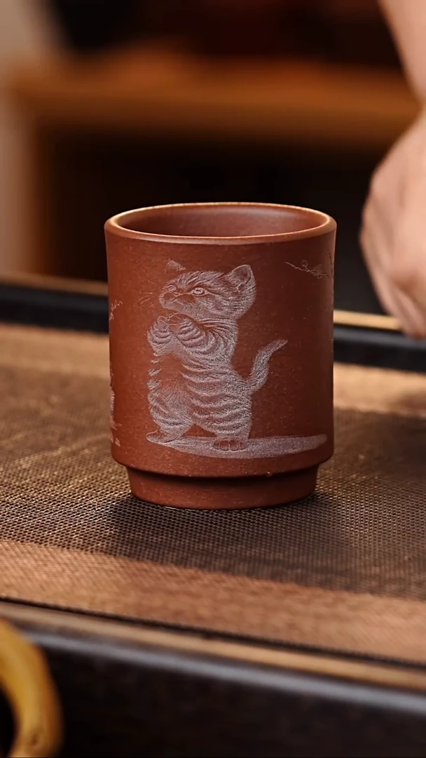 茶杯紫砂原矿紫砂杯