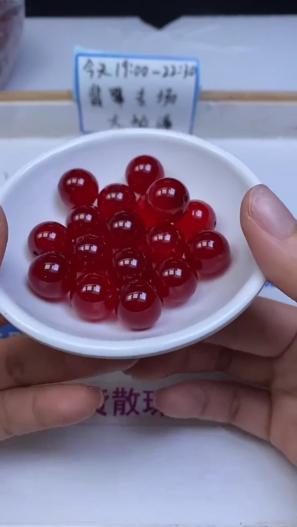 未镶嵌玛瑙手饰B558 鸽血红10mm5颗9.9元