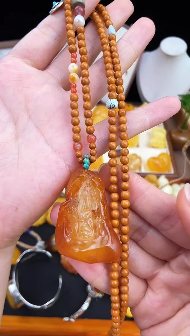 琥珀未镶嵌珠宝奇石柒月