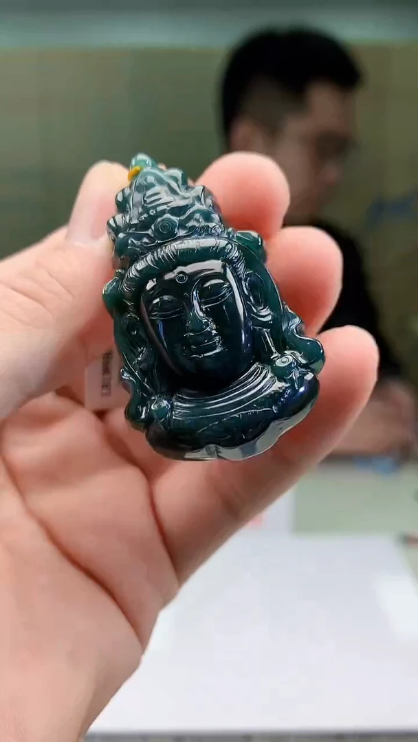 【闪购商品】定制翡翠未镶嵌5153bb-毛货挂件38