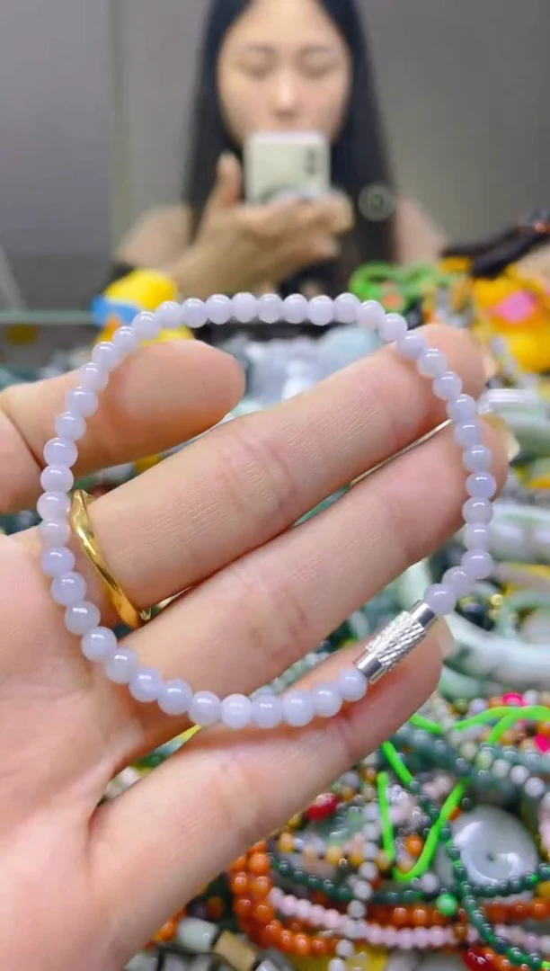 翡翠未镶嵌颈饰4MM/C/翡翠A货一图一物