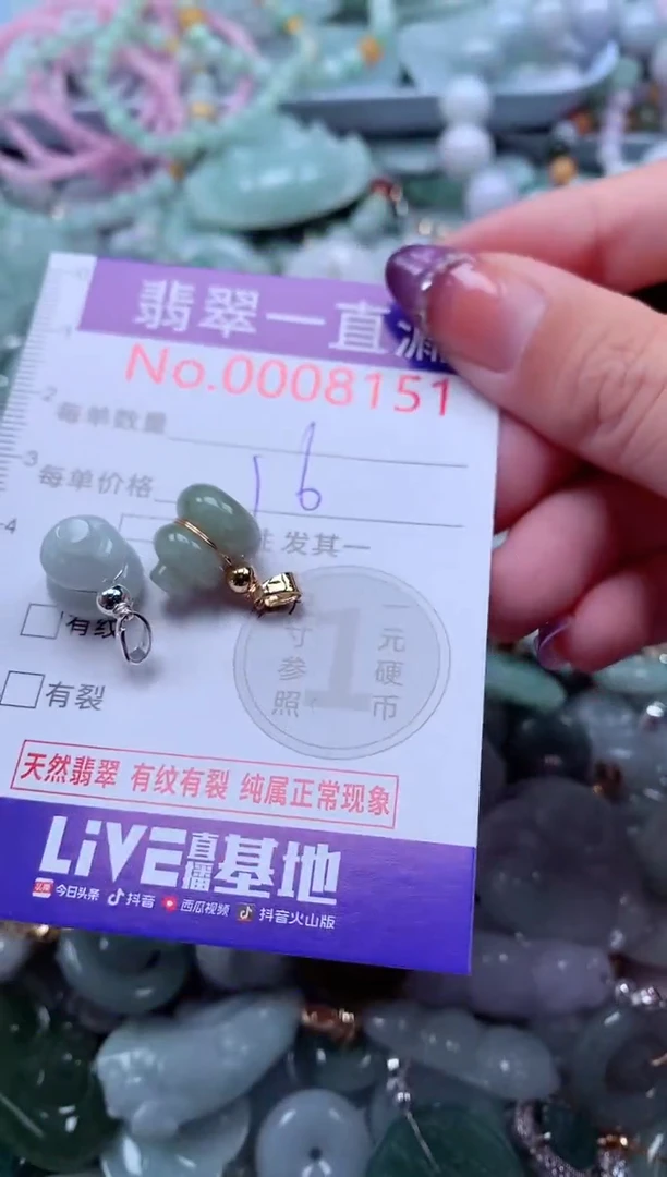 翡翠未镶嵌吊坠(不含链)8151