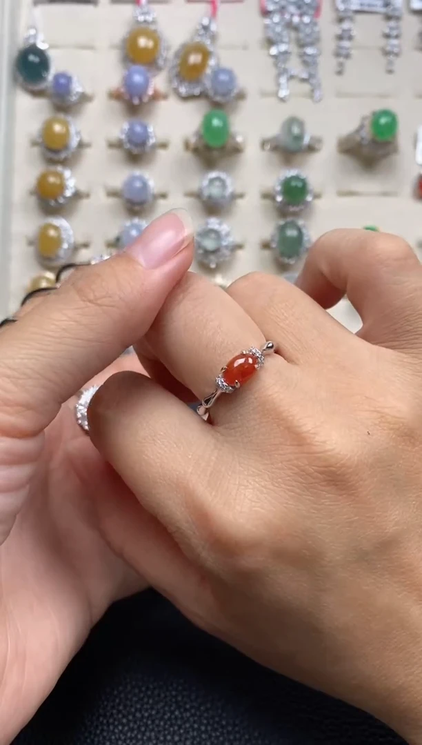 【闪购商品】翡翠戒指银S925镶嵌11111