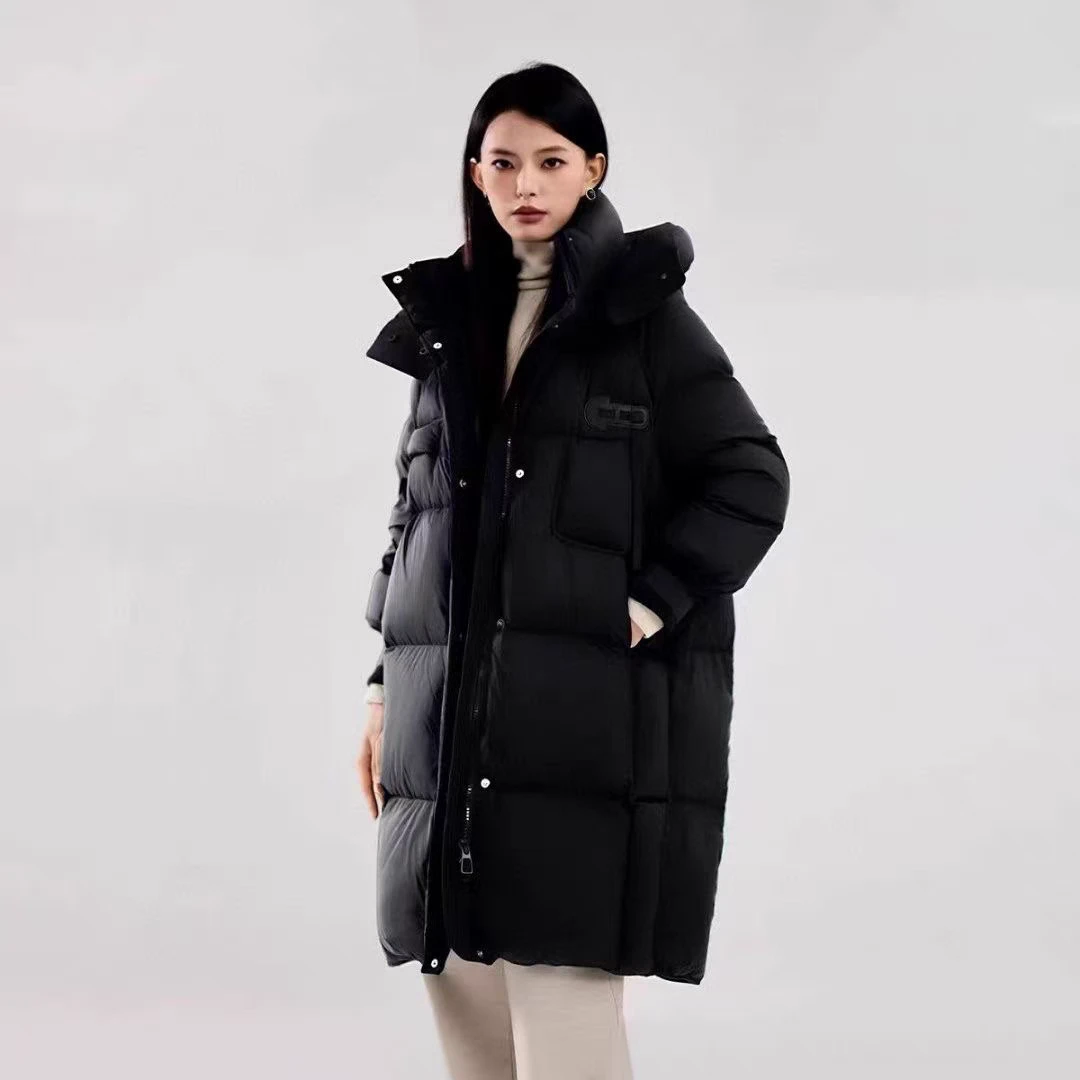 G42长款羽绒服黑色（S衣长97左右）