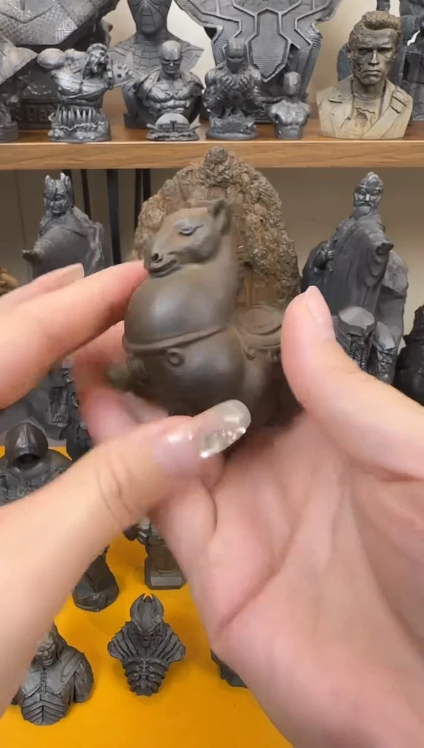 实心铁艺----自然锈   小号唐马