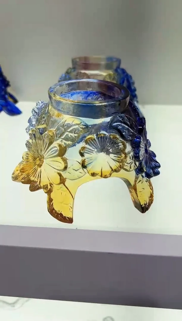 【闪购商品】泥塑古法琉璃大茶漏摆件