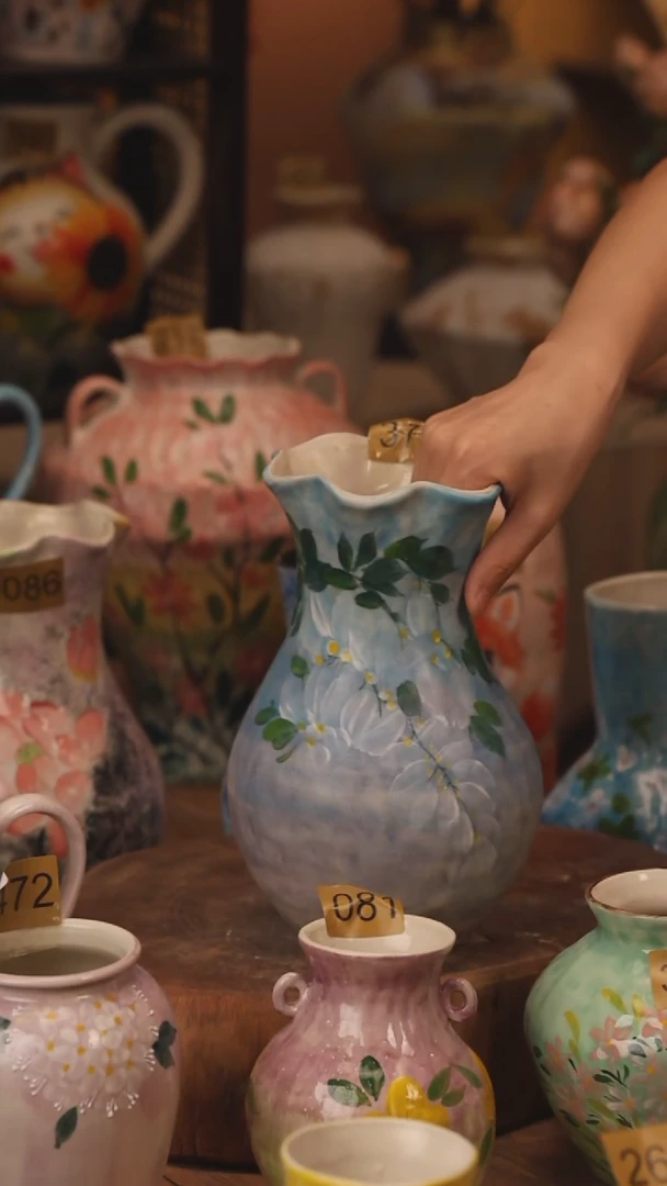 陶瓷377景德镇设计师手作花器摆件侘寂风