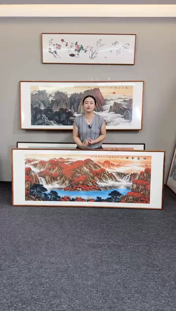 国画鸿运当头210*80手绘作品