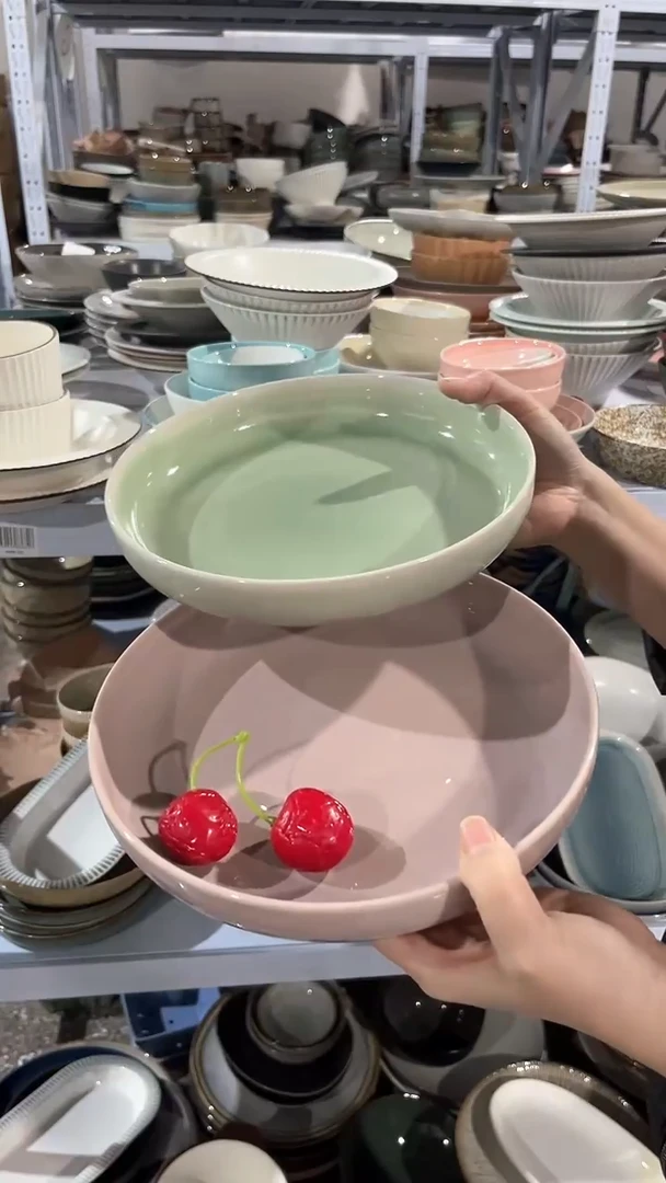 【闪购商品】瓷片外贸尾货瑕疵满20包邮X2 深盘组合