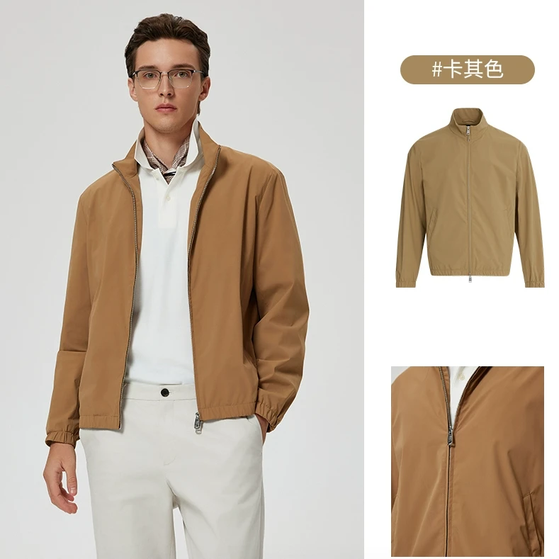 SCOFIELD春季新款简约高端立领穿搭商务软壳行政夹克外套男