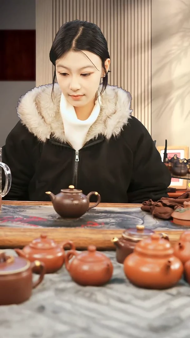 茶壶红泥四号井老紫泥描金小宫灯