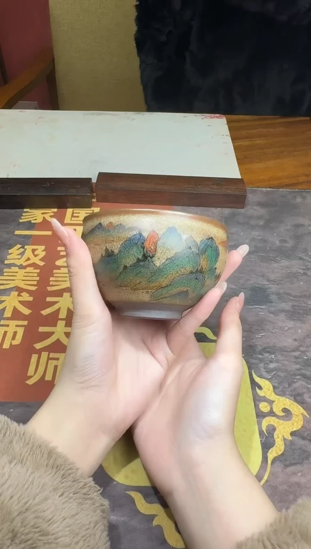 茶盏黄宝庆代表作千里江山64