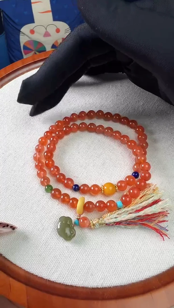 合金手串南红玛瑙蚂蚁家南红流苏项链