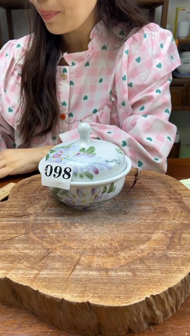 瓷片 手绘陶瓷（炖盅） 098