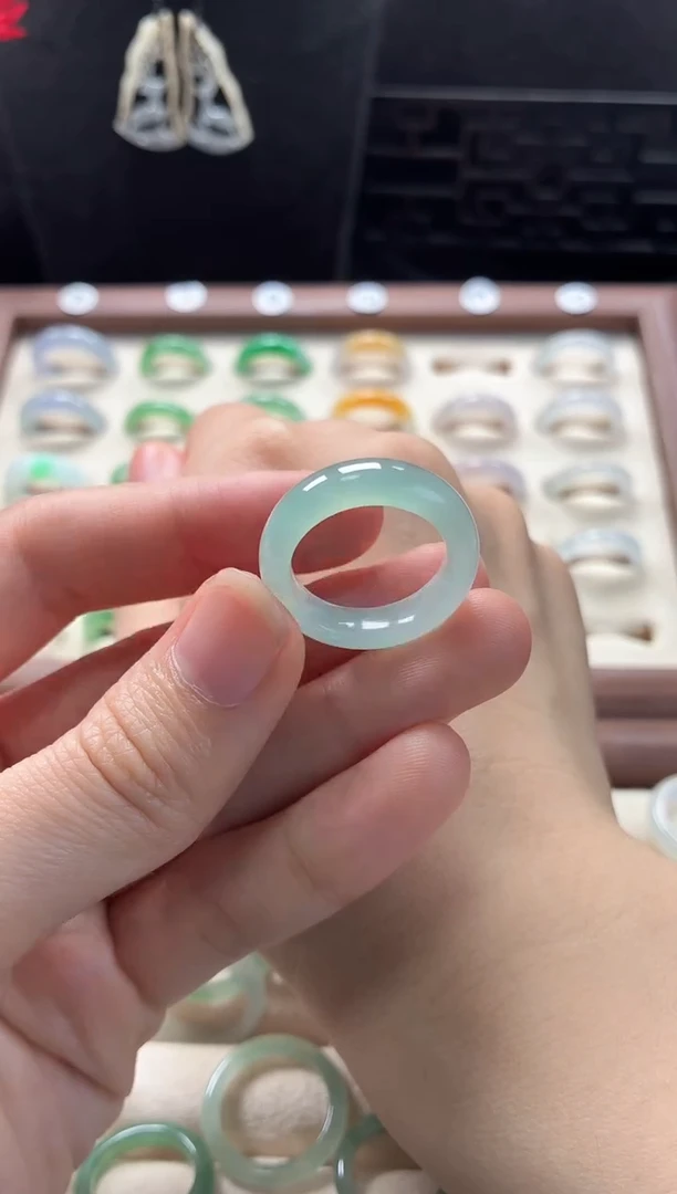 未镶嵌定制翡翠圈口15号  48小时鉴赏期