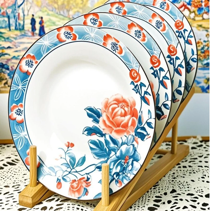 【釉下彩】8英寸盘４个装