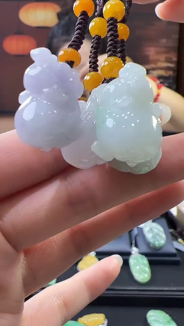 未镶嵌挂件翡翠猪猪手机挂（多样性发其一）