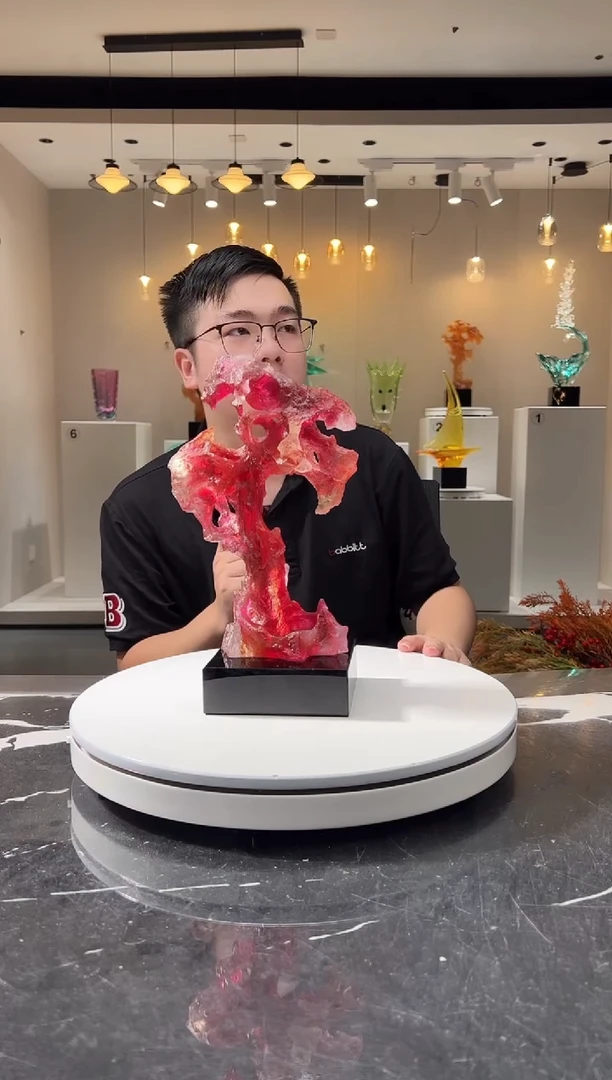 摆件巴比特美学-中号金红太湖石