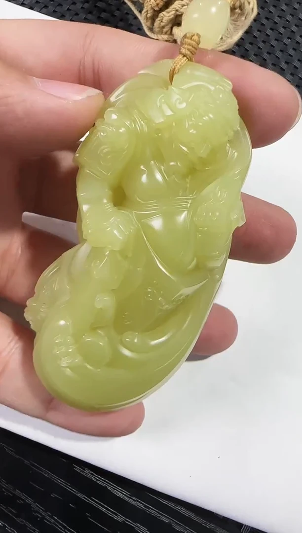 【闪购商品】和田玉（黄玉）吊坠未镶嵌武将
