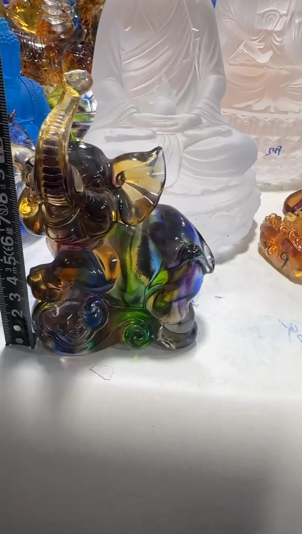 手工艺品琉璃313微瑕纯手工古法琉璃假一罚十