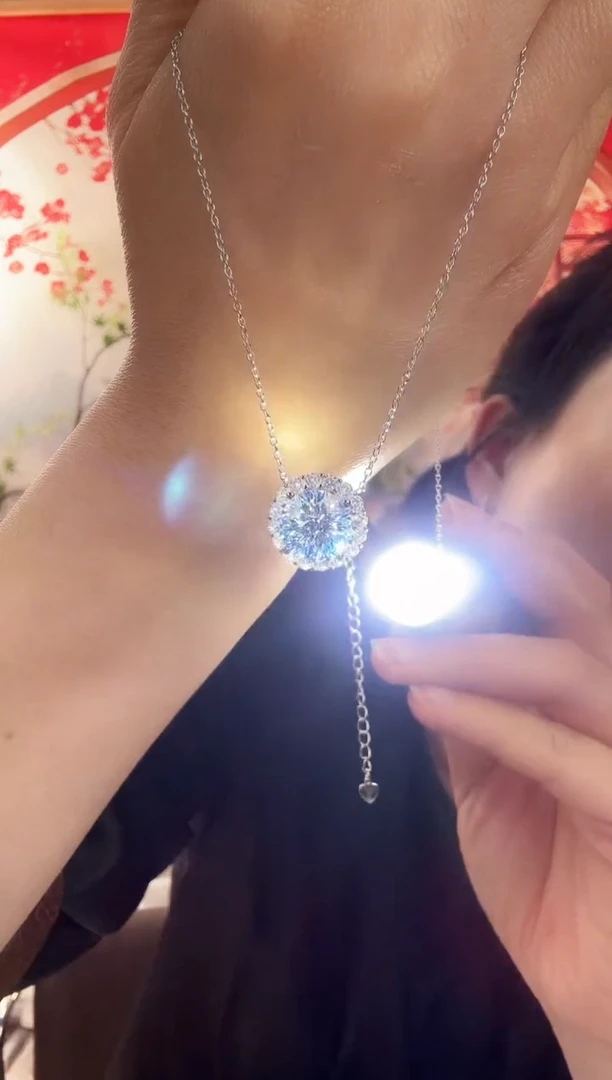 主播定制链接 深蓝色吊坠5ct