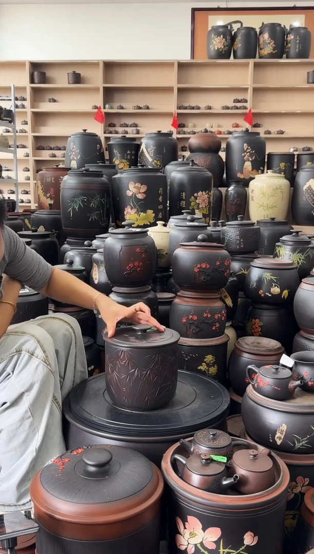 罐瑕疵茶叶罐  小五饼竹子  399