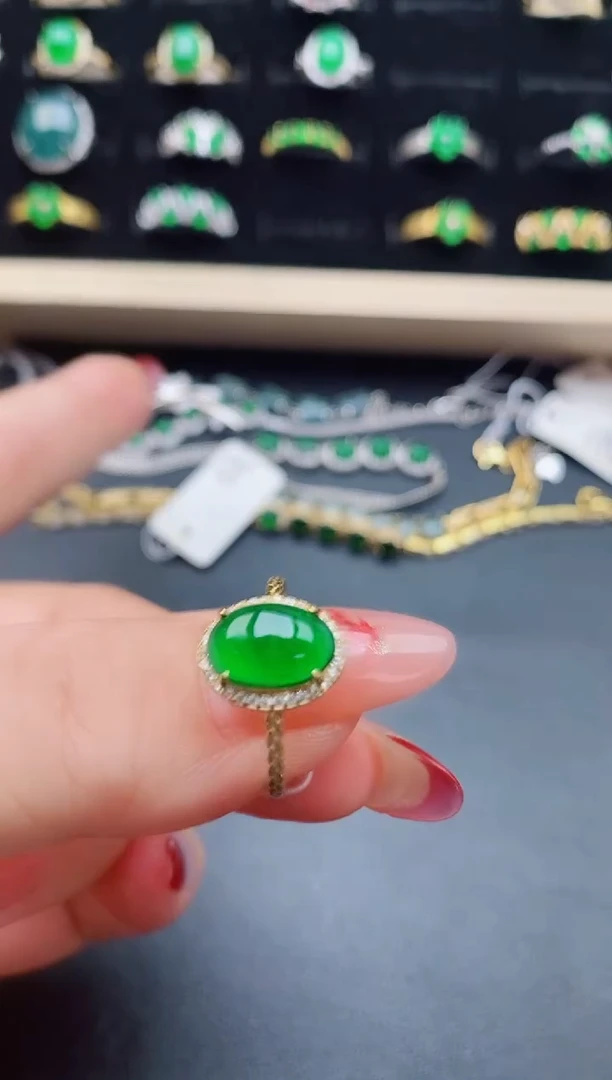 【闪购商品】翡翠戒指银S925镶嵌321321