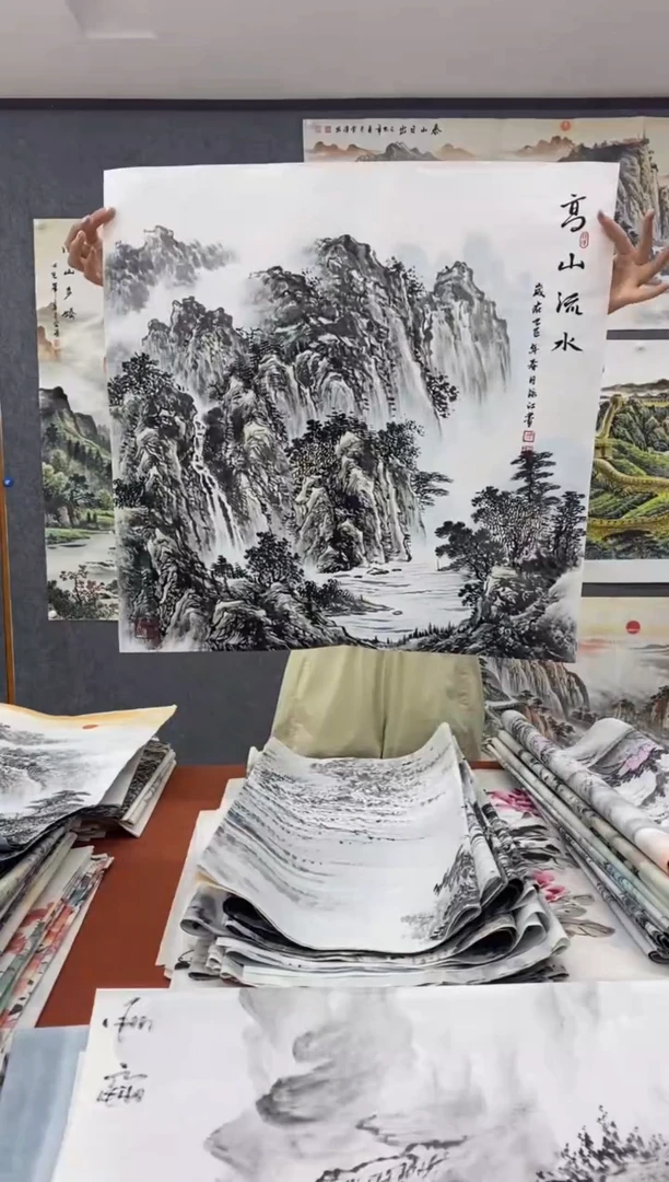 国画福利！沈泳江手绘 四尺斗方68*68cm