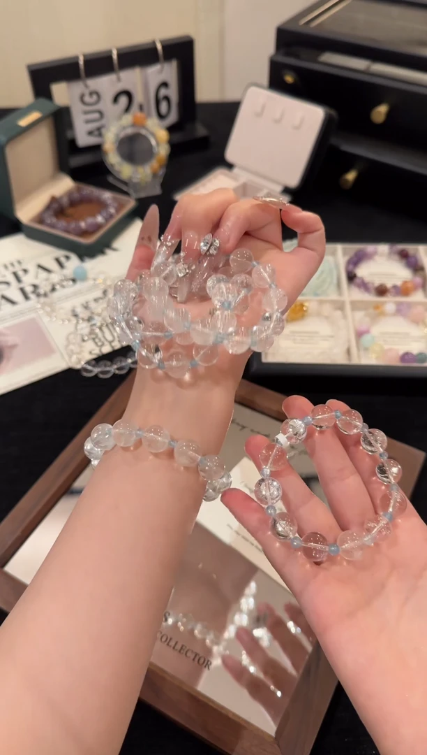 未镶嵌手链水晶白阿赛x2237