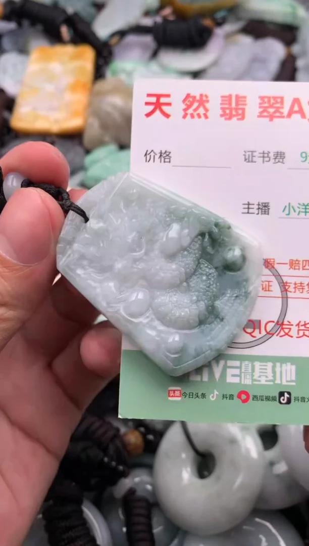 翡翠未镶嵌吊坠(不含链)1
