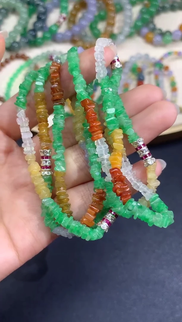 未镶嵌手串翡翠手串|880多样性发其一