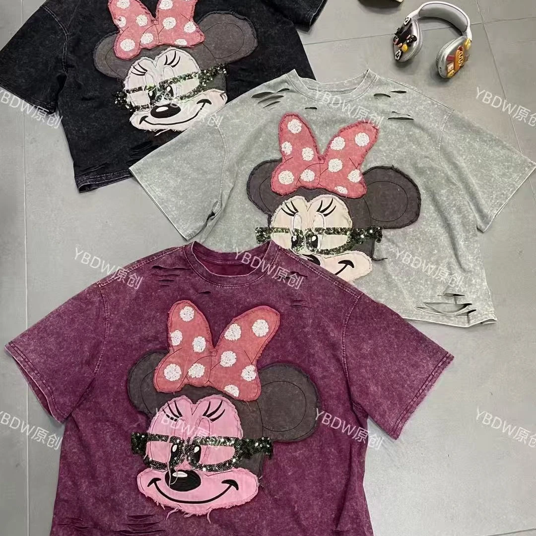 俩宝妈潮流铺（999-888）大码女装水洗牛仔草染工艺