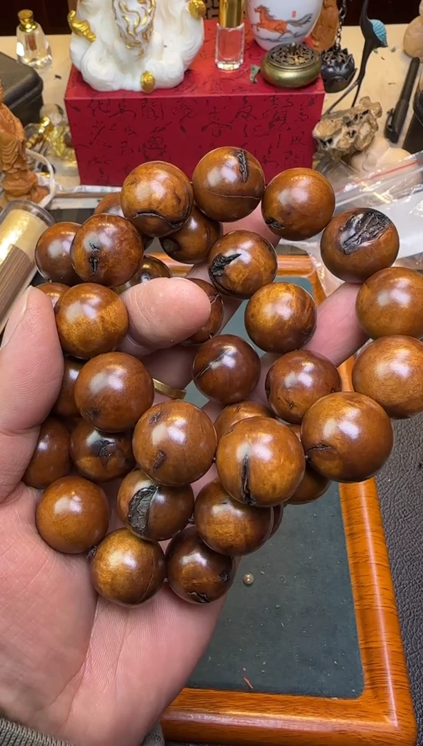 【闪购商品】枣木无事牌雷痕单圈20mm