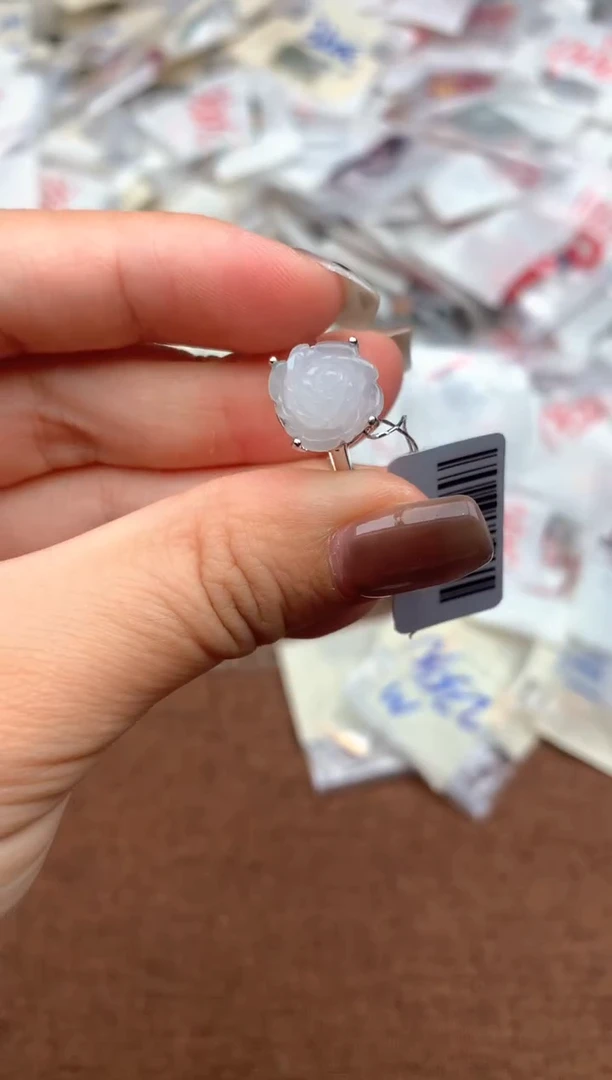 银S925镶嵌挂件翡翠—