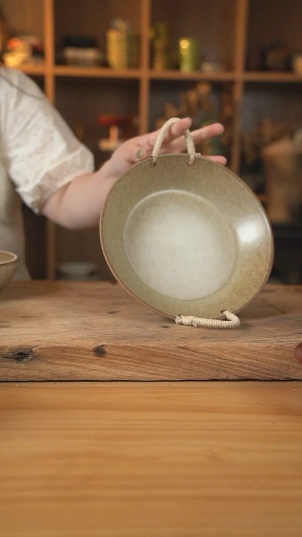 奶奶系列的9英寸麻绳盘【壶