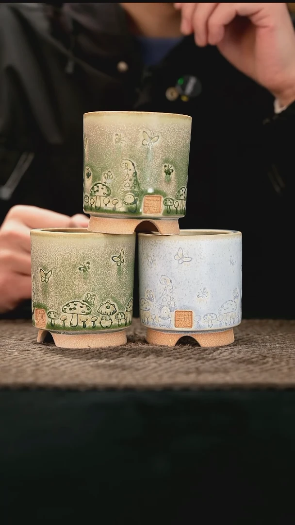 12-28-217花盆口径6颜色混一个