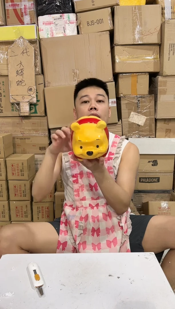 瓷片维尼猪猪存钱罐