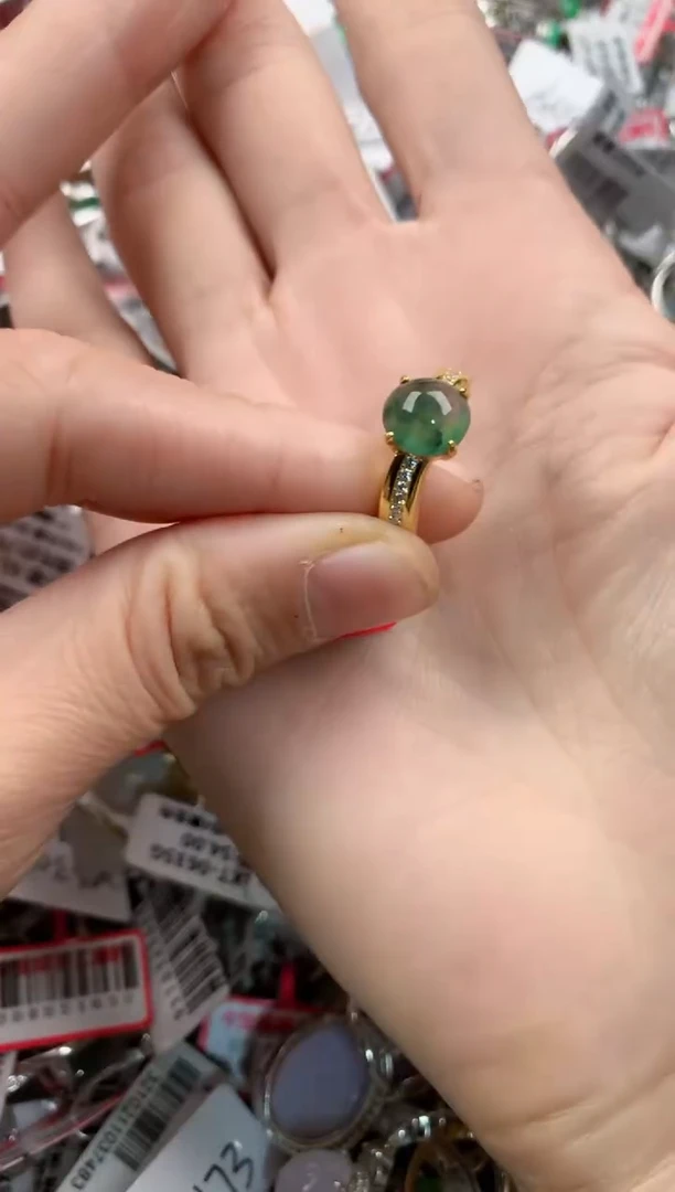 银S925镶嵌戒指翡翠9999-----4