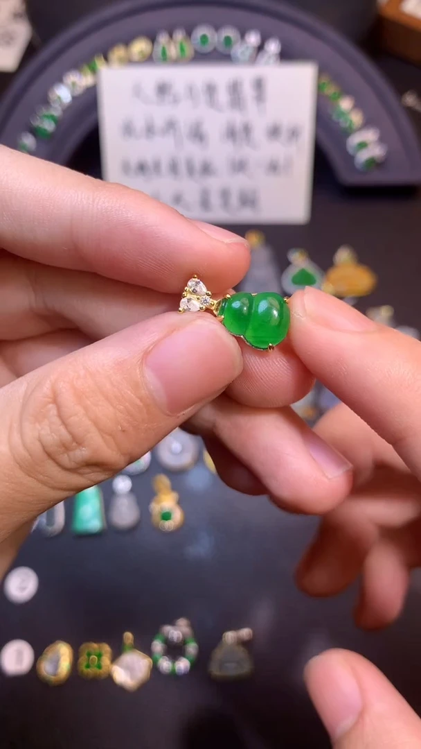 吊坠(不含链)银S925镶嵌翡翠1