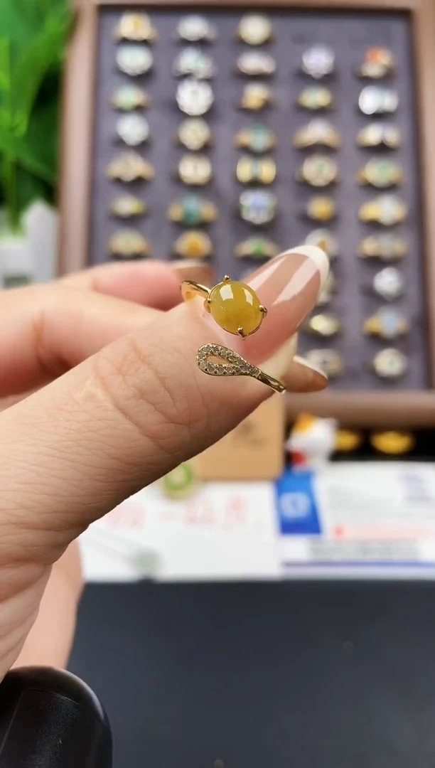 银S925镶嵌戒指翡翠21