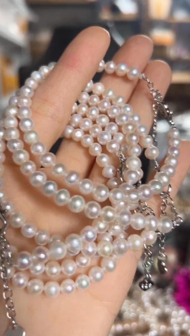 未镶嵌珠宝奇石淡水珍珠YD手链一条